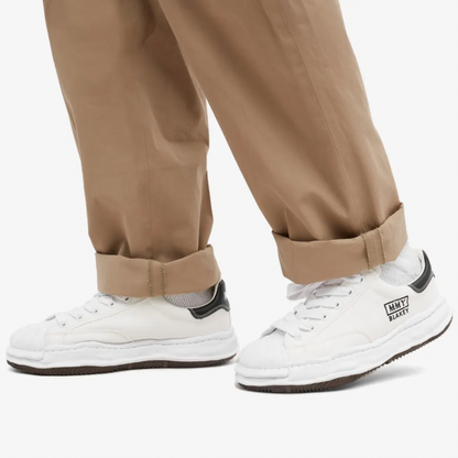 MAISON MIHARA YASUHIRO BLAKEY LOW ORIGINAL SOLE CANVAS SNEAKER WHITE